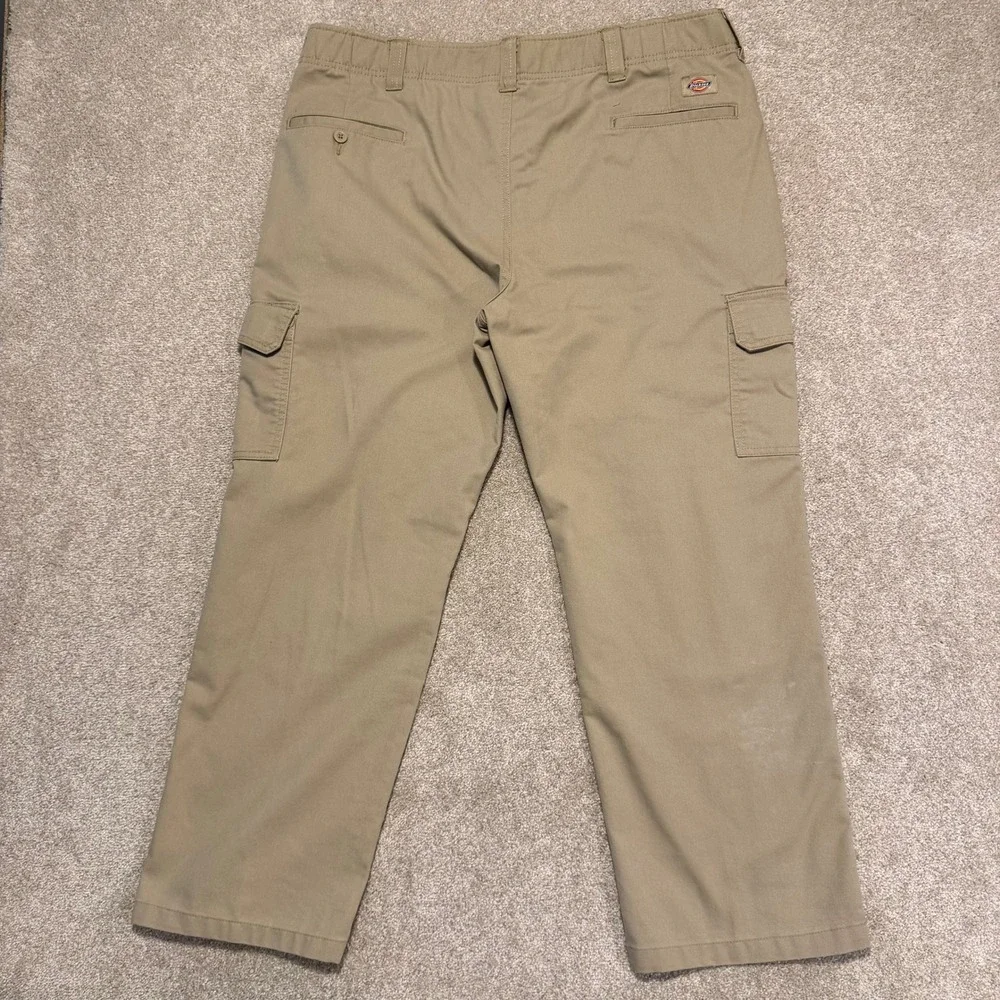 Dickies Cargo Pants Mens 40x30 Tan Flex Regular Straight Fit‎ Khaki WP849DS